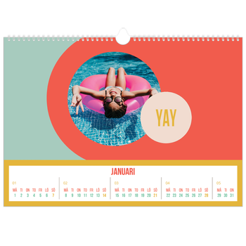 Fotokalender A3 Enkel — Ljust och vackert