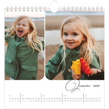 Fotokalender Kvadratisk — Ögonblicksbilder och skrift