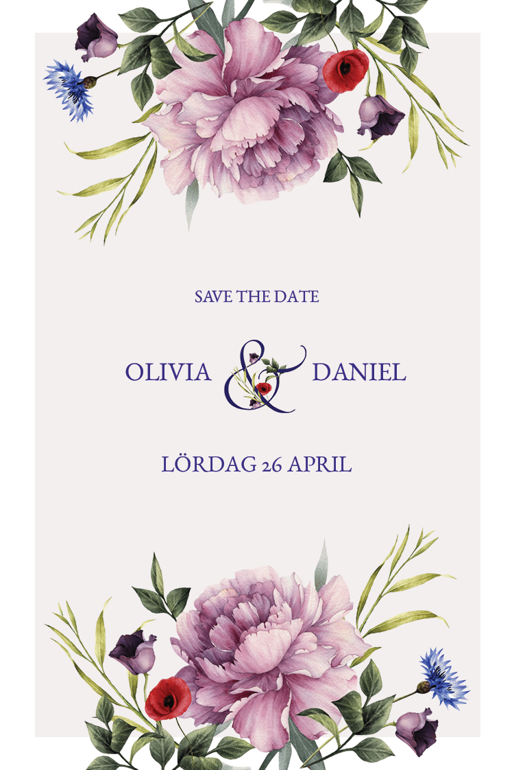 Save the date — Färgrika blommor