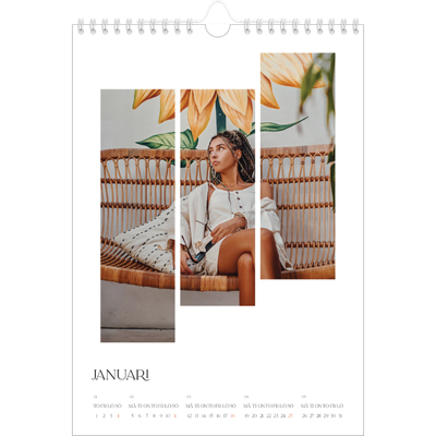 Fotokalender A4 Enkel (20 x 30 cm) — Resemosaiker [Januari]