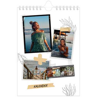 Fotokalender A5 Enkel — Scrapbook stil [omslag]