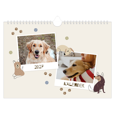 Fotokalender A4 Enkel — Lekfull valp [omslag]