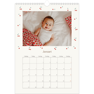Fotokalender A5 Enkel — Körsbärslycka [Januari]