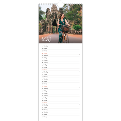Fotokalender Smal  — Enkel serif-teckensnitt [omslag]
