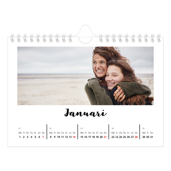 Fotokalender A5 Enkel — Handskriven