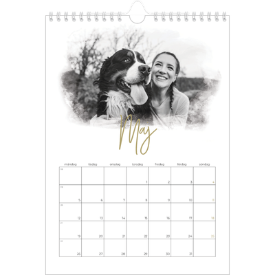 Fotokalender A4 Enkel (20 x 30 cm) — Fotoeffekter [Maj]