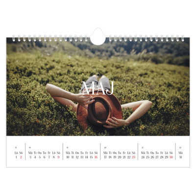 Fotokalender A4 Enkel — Oändlig flykt [Maj]