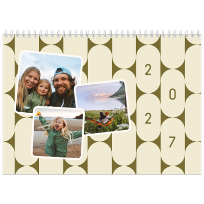 Fotokalender A3 Klassisk (30 x 40 cm) — Retro mönster [omslag]