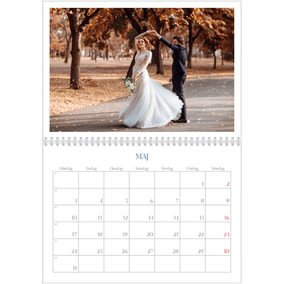 Fotokalender A3 Klassisk (30 x 40 cm) — Koboltklassiker [Maj]