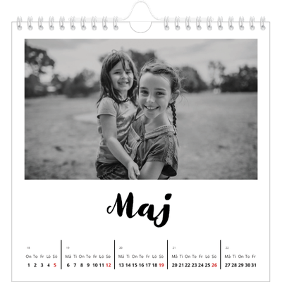 Årskalender kvadratisk — Handskriven [omslag]