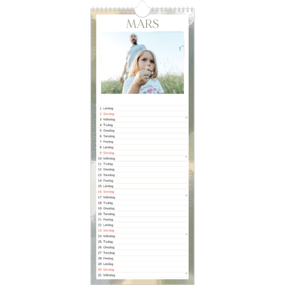 Fotokalender Smal  — Borsteffekt [Mars]