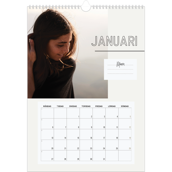 Fotokalender A3 Enkel — Notat till dig själv