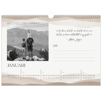 Fotokalender A3 Enkel — Citatsamling om välbefinnande