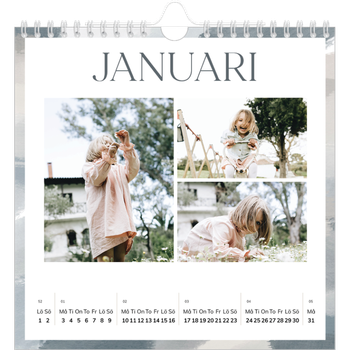 Fotokalender Kvadratisk — Borsteffekt
