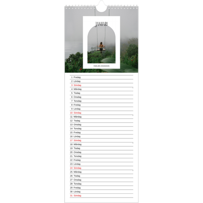 Fotokalender Smal  — Det öppna valvet [Januari]