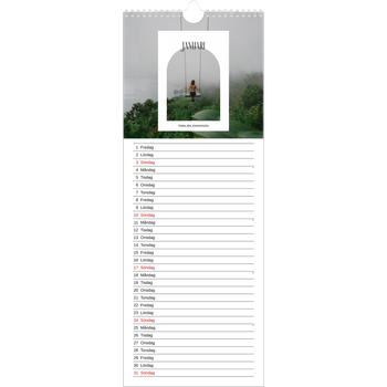 Fotokalender Smal (15x40cm) — Det öppna valvet