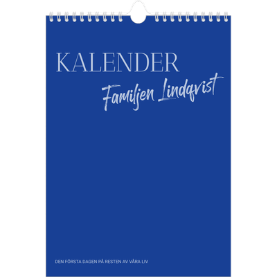 Fotokalender A4 Enkel (20 x 30 cm) — Koboltklassiker [omslag]