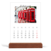 Skrivbordskalender med träställ - Stående — Min reseskildring [Februari]