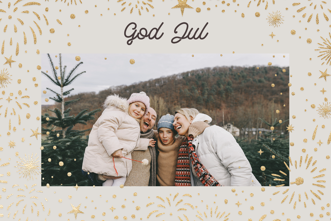 Fotokort — Glittrande fyrverkerier