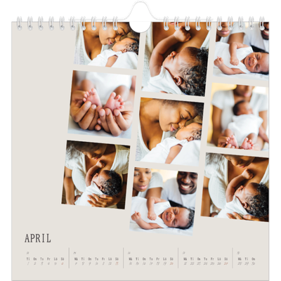 Årskalender kvadratisk — Dynamiska bilder [April]