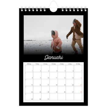 Fotokalender A5 Enkel — Svart
