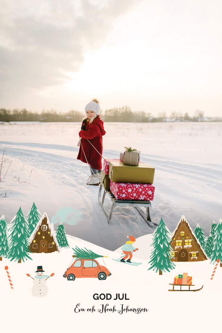 Fotokort — Snölandskap