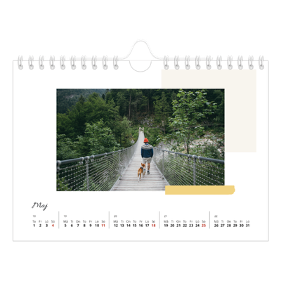 Fotokalender A5 Enkel — Pastell färger [omslag]