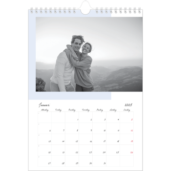 Fotokalender A4 Enkel — Färgglada ramar