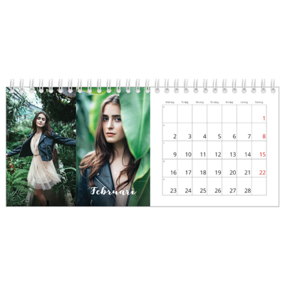 Skrivbordskalendrar — Handskrift på bilden [Februari]