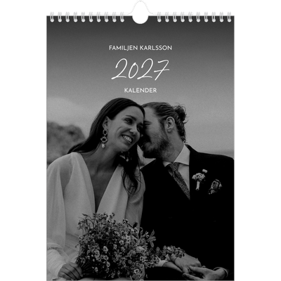 Fotokalender A4 Enkel (20 x 30 cm) — Elegant skrift [omslag]