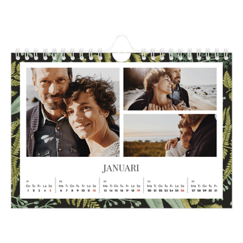 Fotokalender A5 Enkel — Blommande bakgrunder