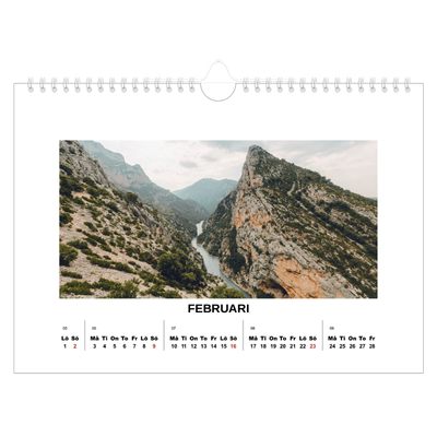 Fotokalender A4 Enkel — Enkel bild [Februari]