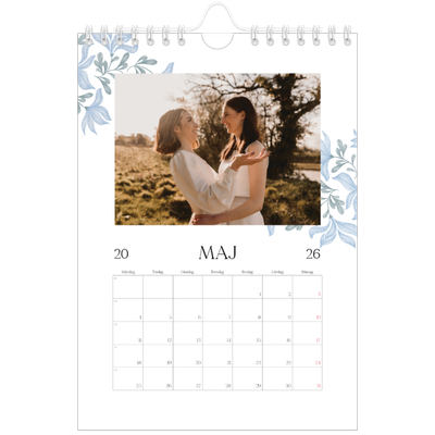 Fotokalender A5 Enkel — Elegant blommig [omslag]