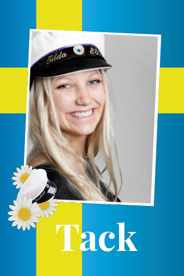 Tack — Minimalistisk svensk flagga