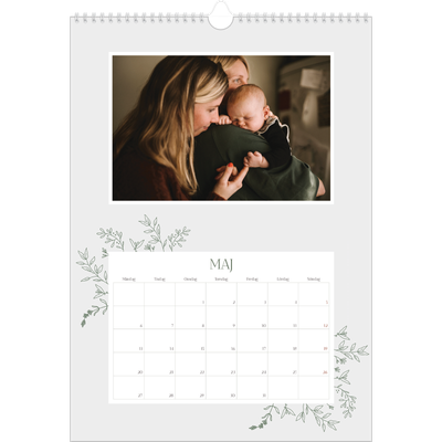 A3 Årskalender — Handritade blommor [omslag]