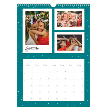 Fotokalender A3 Enkel — Färgglada retro bilder