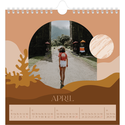 Årskalender kvadratisk — Neutrala berg [April]