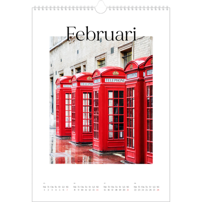 A3 Årskalender — Min reseskildring [Februari]