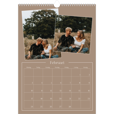 A3 Årskalender — Skapade minnen [Februari]