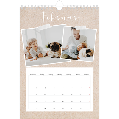 Fotokalender A4 Enkel (20 x 30 cm) — Scrapbook kalender [Februari]