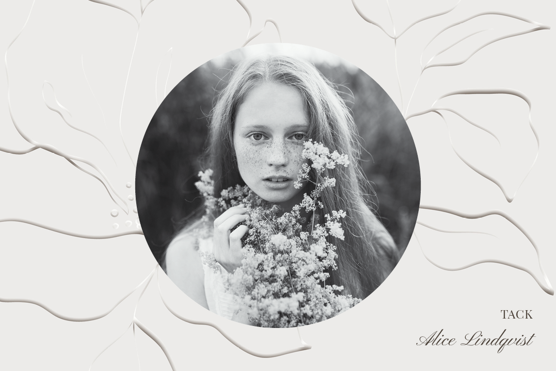 Tack — Präglade blommor