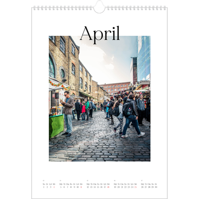 A3 Årskalender — Min reseskildring [April]