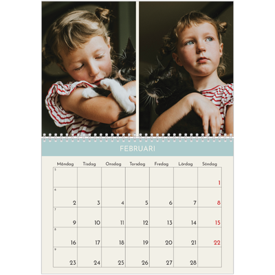 Fotokalender A3 Klassisk (30 x 40 cm) — Pastellkapitel [Februari]