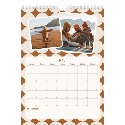 Fotokalender A4 Enkel (20 x 30 cm) — Retro mönster [omslag]