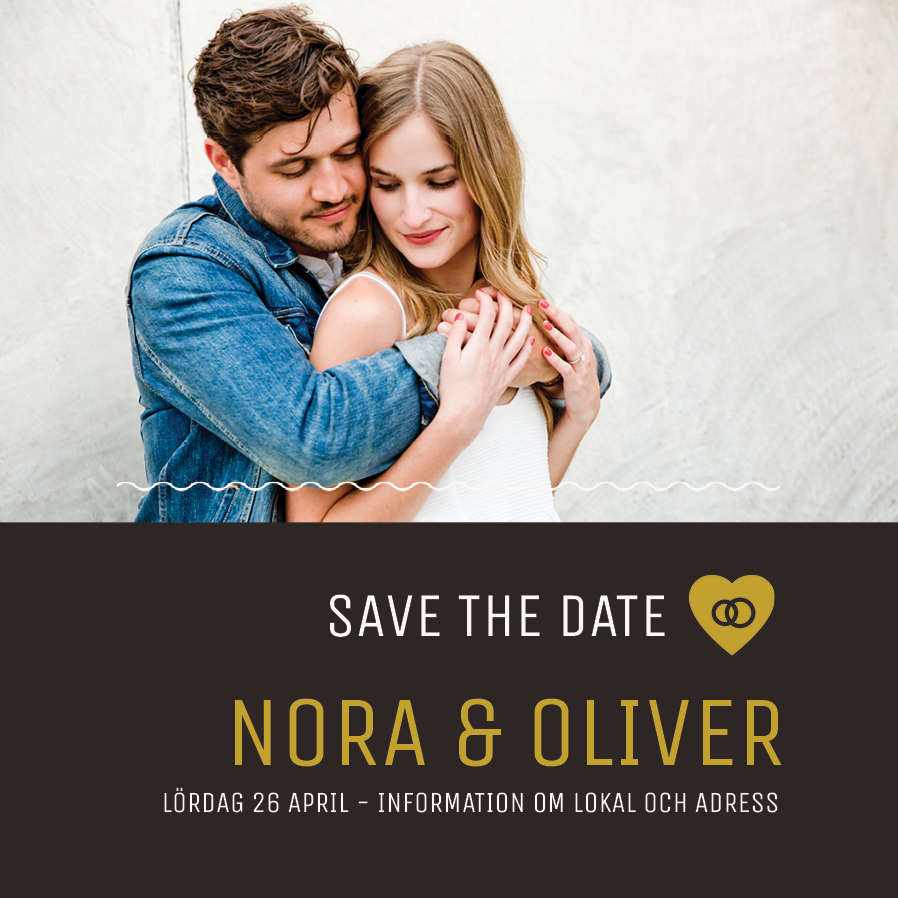 Save the date — Minimalistisk mörk