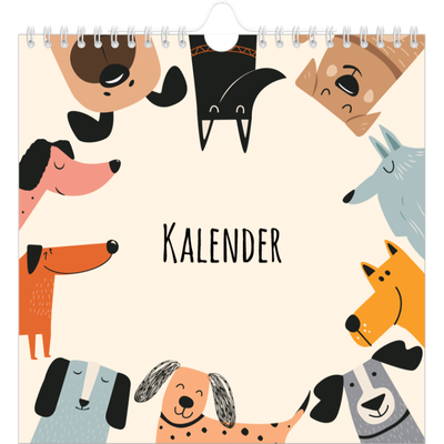 Årskalender kvadratisk — Hundtassar och klotter [omslag]