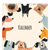 Årskalender kvadratisk — Hundtassar och klotter [omslag]