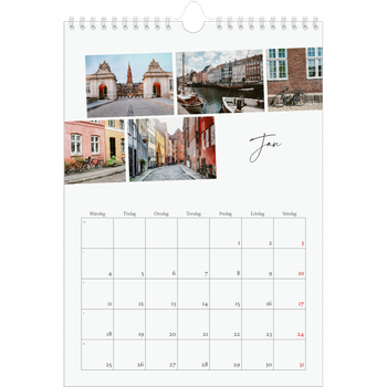 Fotokalender A4 Enkel — Stadssemester (vit)