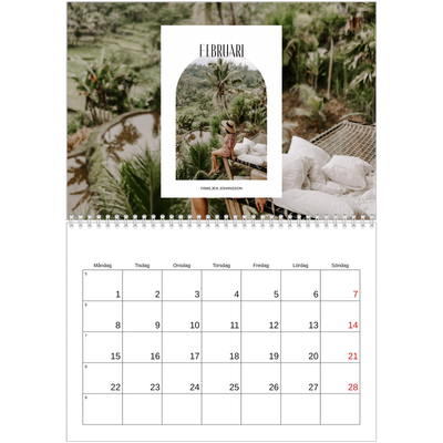 Fotokalender A3 Klassisk (30 x 40 cm) — Det öppna valvet [Februari]