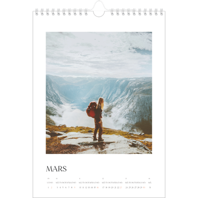 Fotokalender A4 Enkel (20 x 30 cm) — Surfing i solnedgången [Mars]